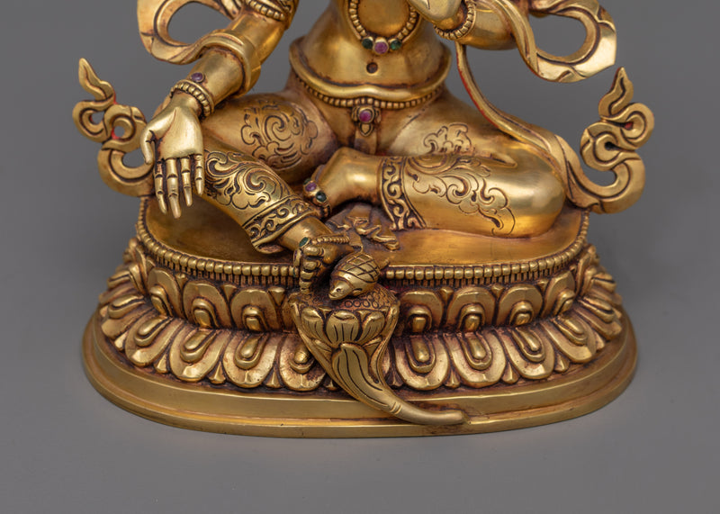 Handcrafted 24K Gold-Gilded Lakshmi Statue | Goddess of Wealth and  Prosperity