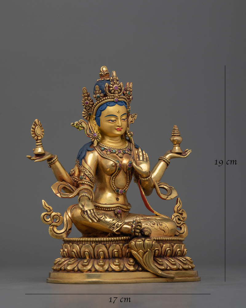 Handcrafted 24K Gold-Gilded Lakshmi Statue | Goddess of Wealth and  Prosperity