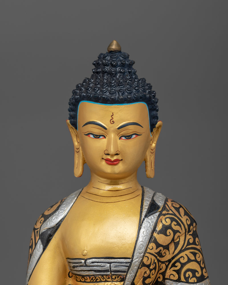 Spiritual 24K Gold Shakyamuni Buddha | Enlightenment Statue, Buddha in Lotus Position