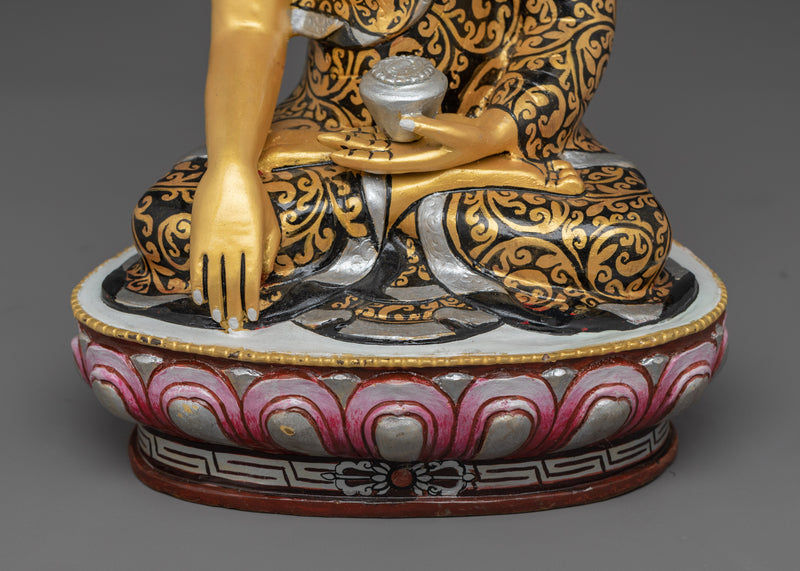 Spiritual 24K Gold Shakyamuni Buddha | Enlightenment Statue, Buddha in Lotus Position