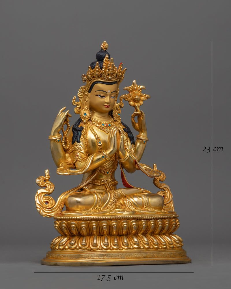 Chenrezig Four-Armed Avalokiteshvara Statue 