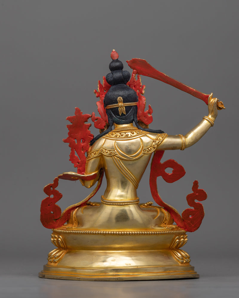 Handcrafted Wisdom Deity Manjushri Wisdom Dharma Buddha | Symbol of Knowledge