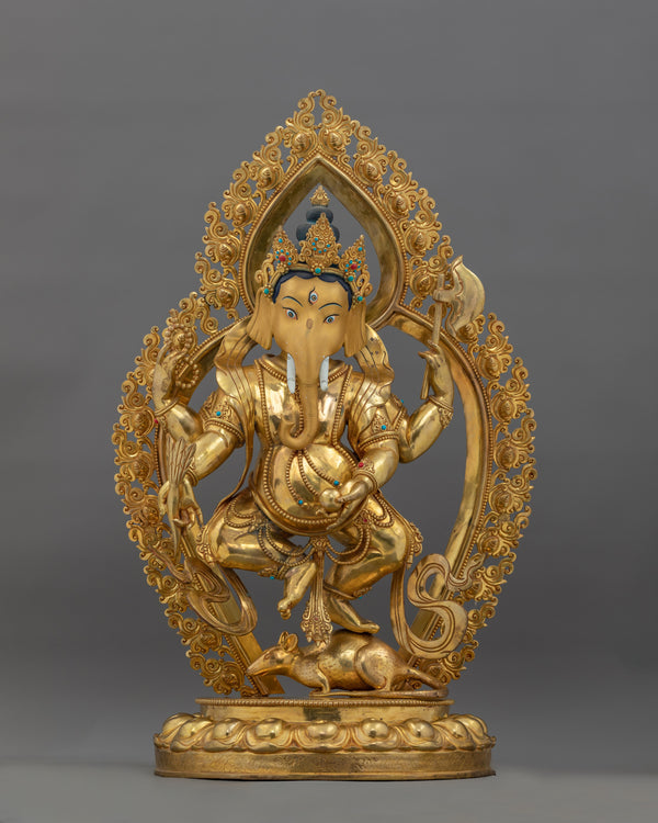 Hindu Deity Elephant Headed Ganesh Statue | Symbol of Strength and Good Fortune