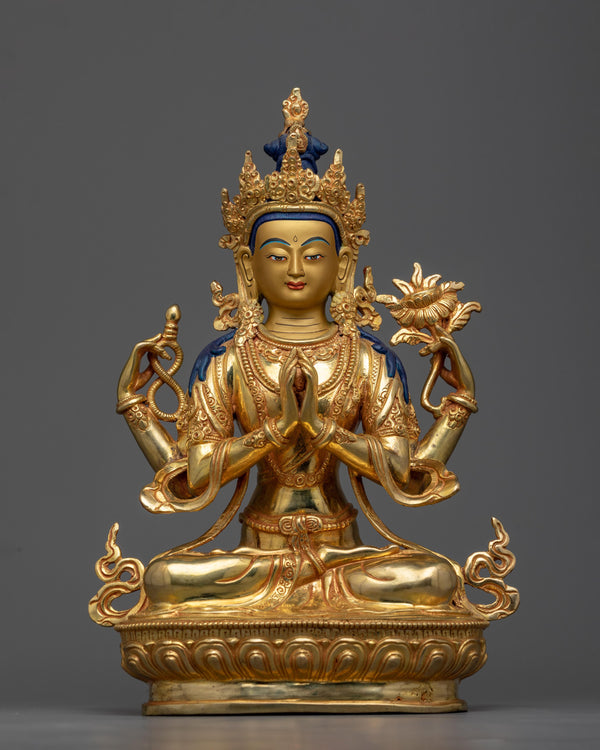 4-arms-chenrezig-buddha-sculpture