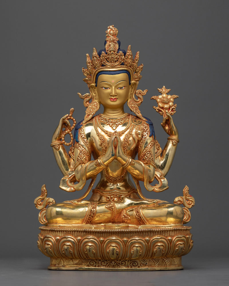 chenrezig sculpture for buddhist shrine