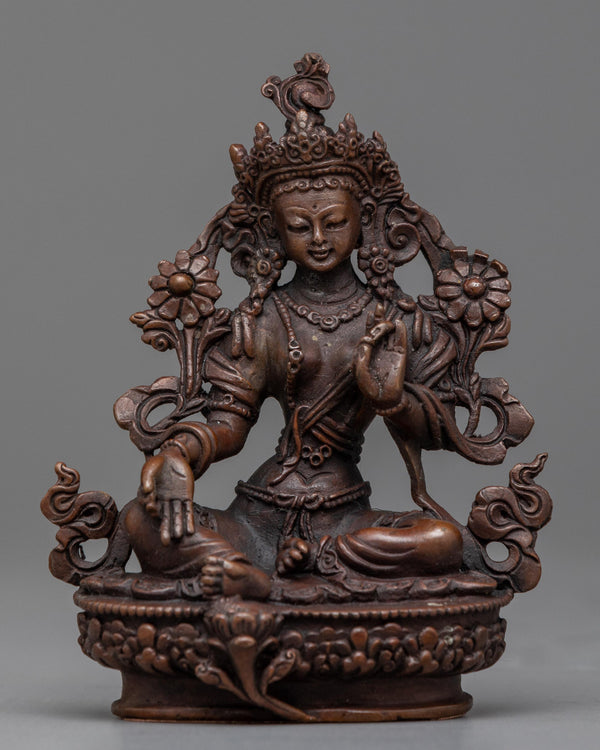 small green tara statue 