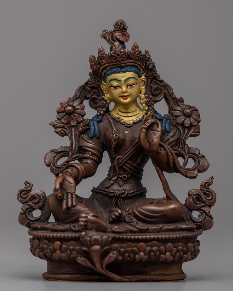 small green tara statue 