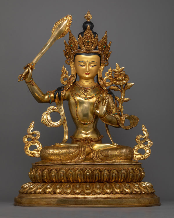 serene manjushri-sculpture