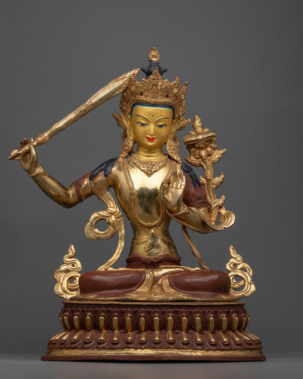 manjushree-sculpture-for-shrine-decor