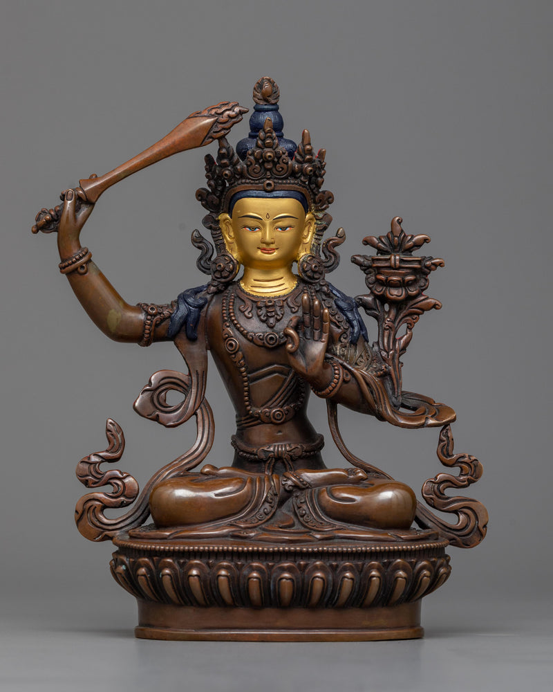 23cm manjushri statue