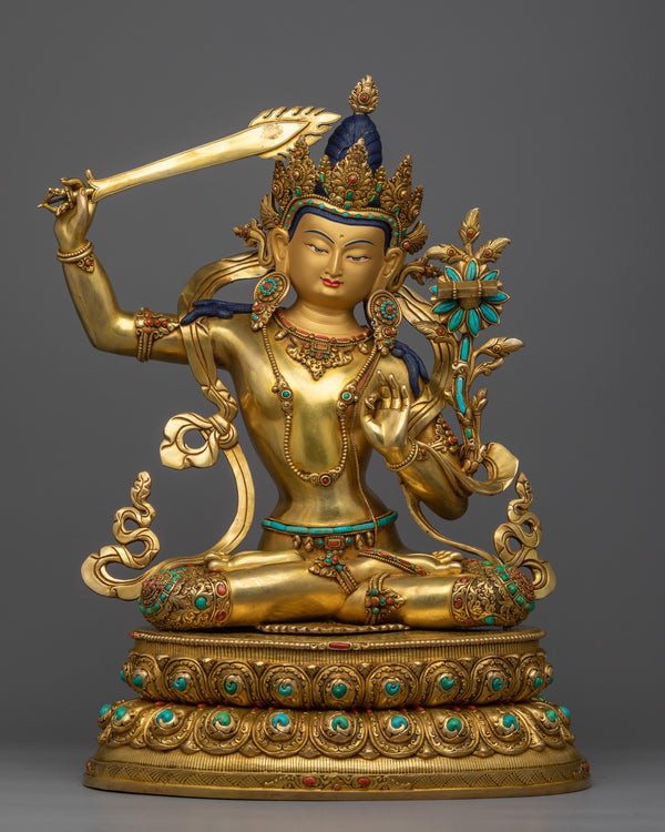 manjushri-bodhisattva-gold-statue