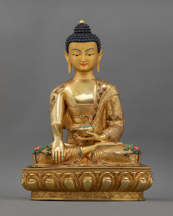 Sacred 24K Gold Shakyamuni Buddha 