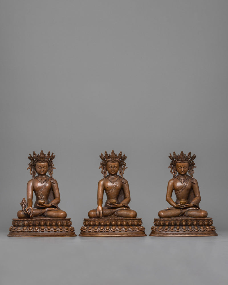 three-crown buddha-set