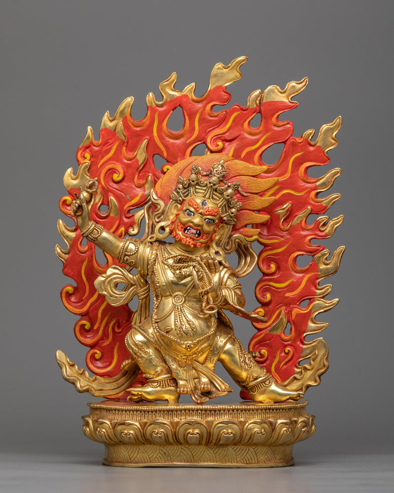 vajrapani gilt statue