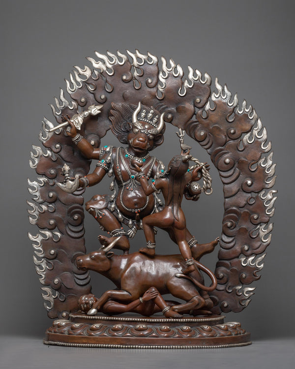 Yamantaka with consort sculpture