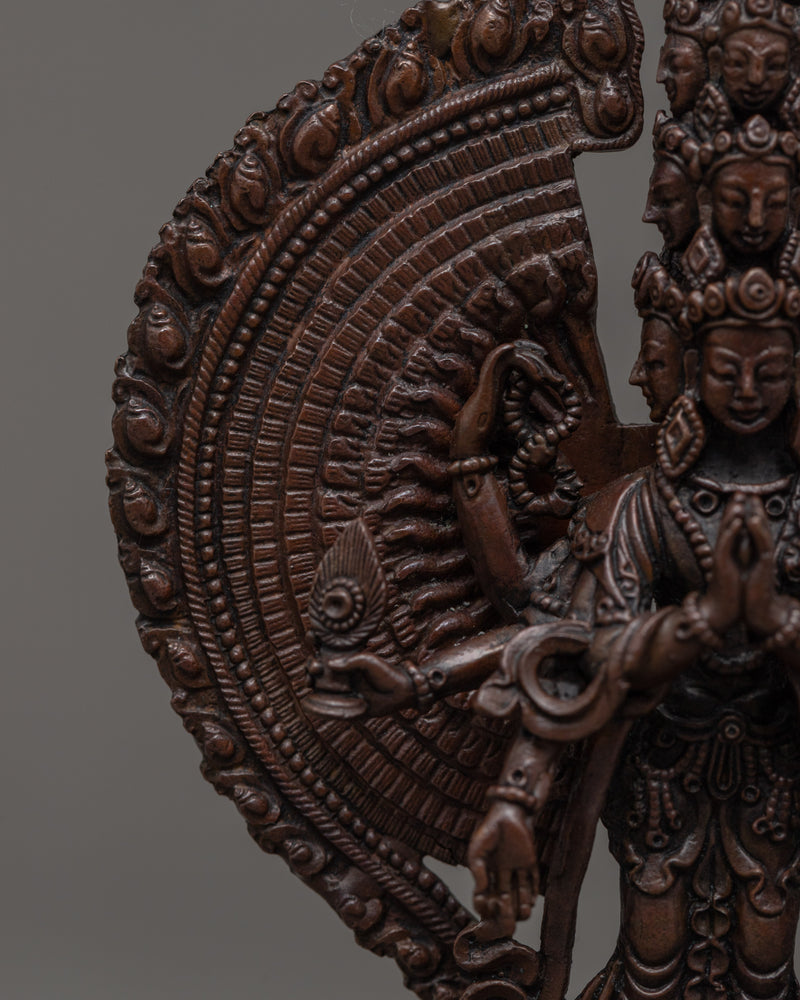 1000 Armed Chenrezig Copper Statue | Bodhisattva of Compassion