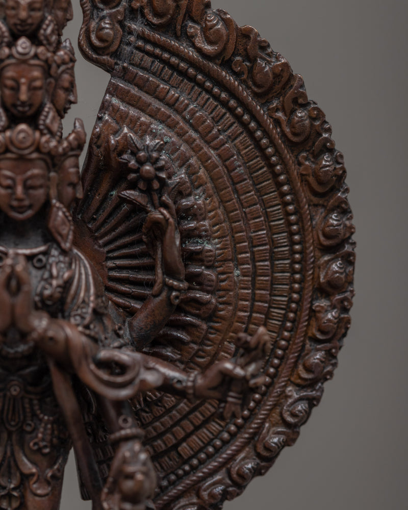 1000 Armed Chenrezig Copper Statue | Bodhisattva of Compassion