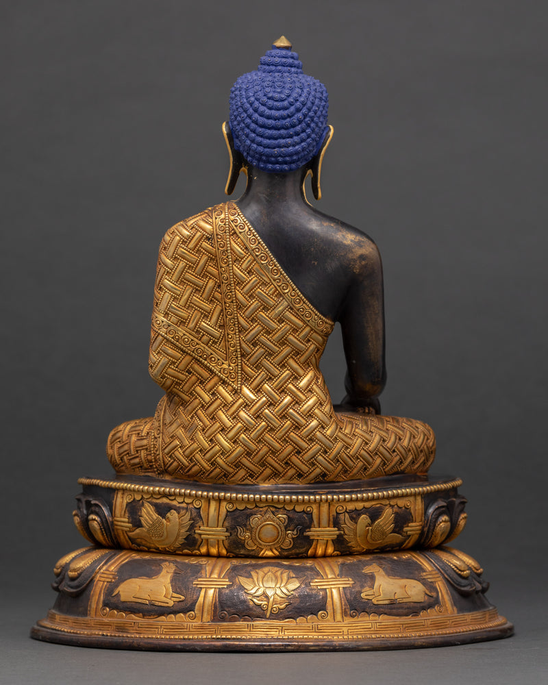 Siddharth Gautama Sculpture | Gold Plated Himalayan Art