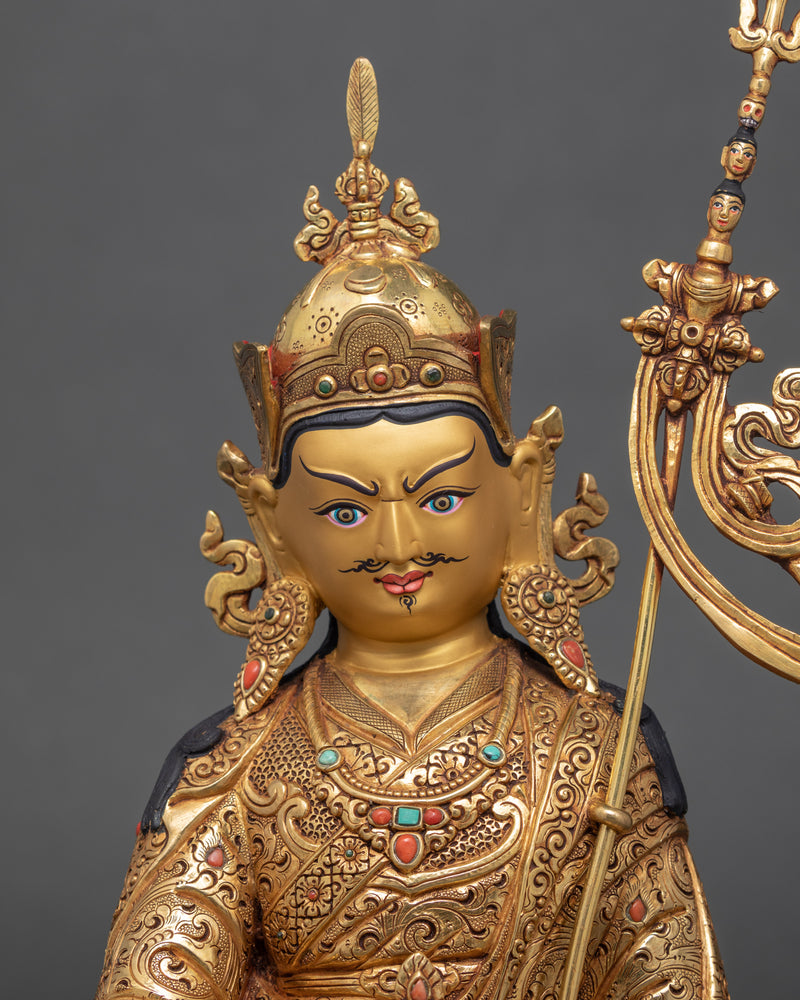 Hand Made Guru Padmasambhava Sculpture | Traditional Himalayan Art