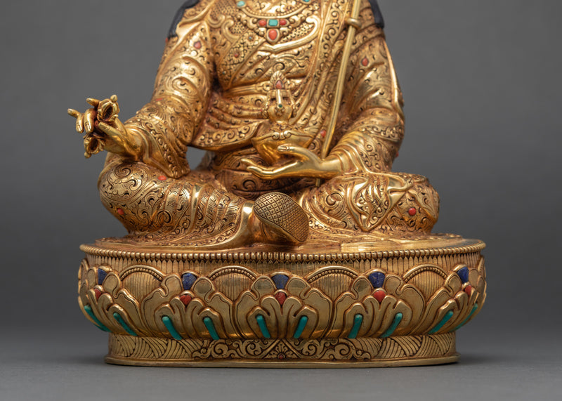 Hand Made Guru Padmasambhava Sculpture | Traditional Himalayan Art