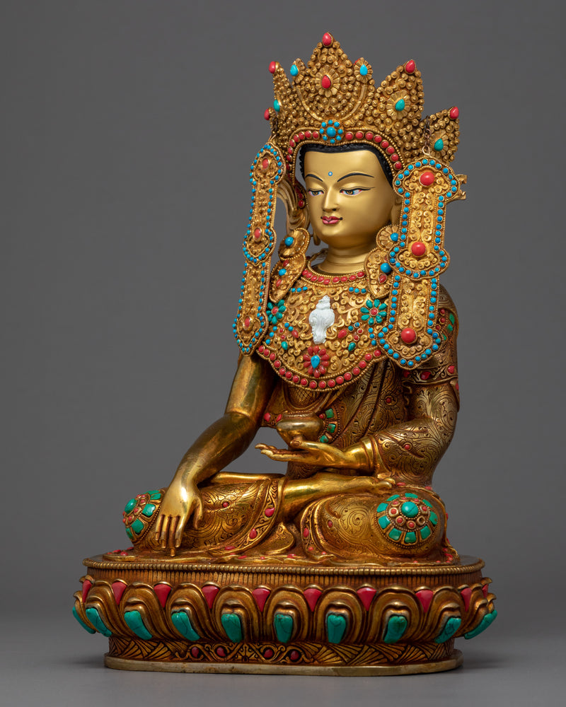 Gautama Siddhartha Buddha | Gold Glided Himalayan Artwork