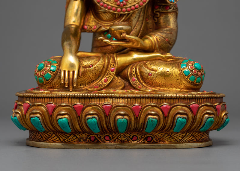 Gautama Siddhartha Buddha | Gold Glided Himalayan Artwork