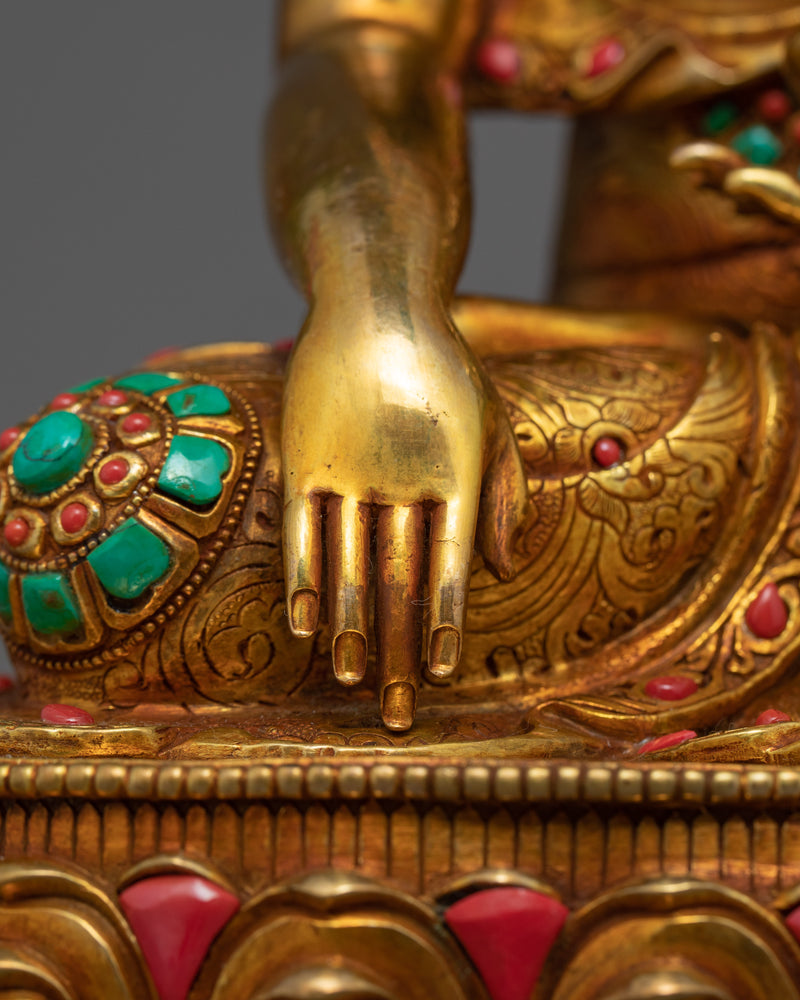 Gautama Siddhartha Buddha | Gold Glided Himalayan Artwork