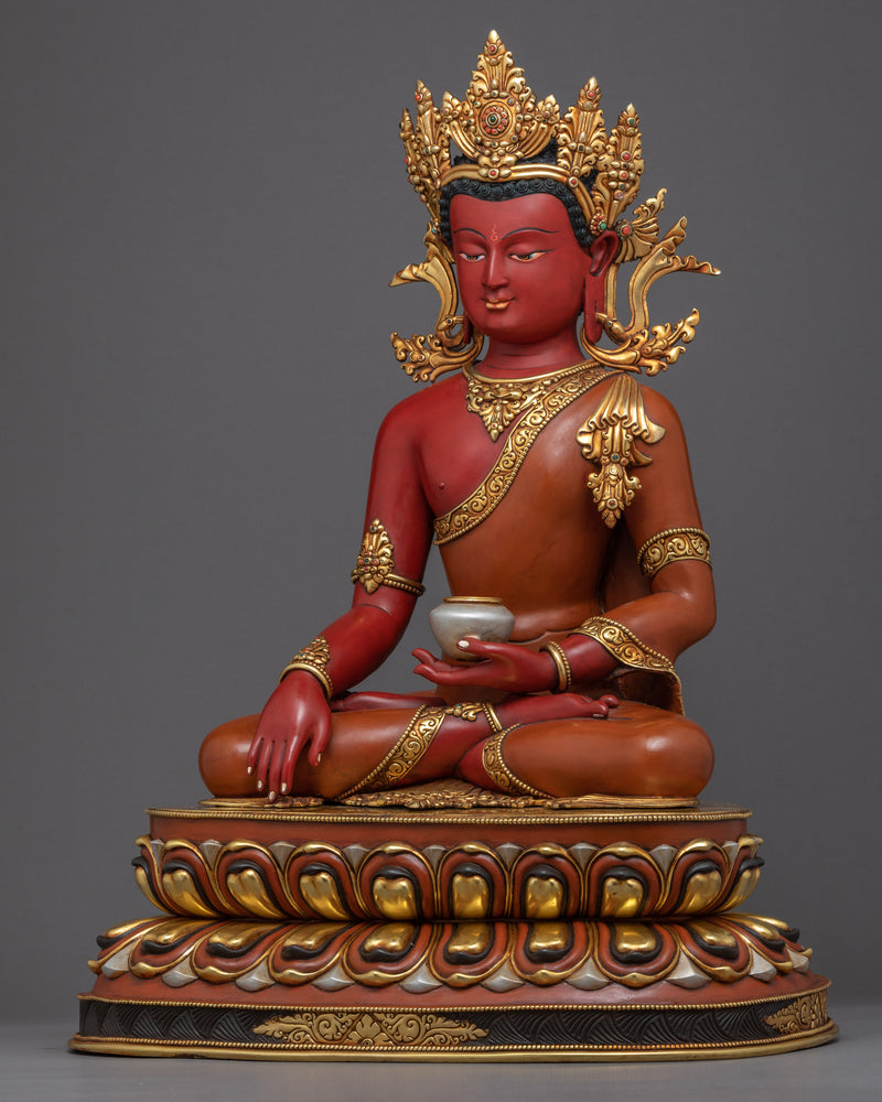 Crown Shakyamuni Buddha Sculpture | Rare Himalayan Art