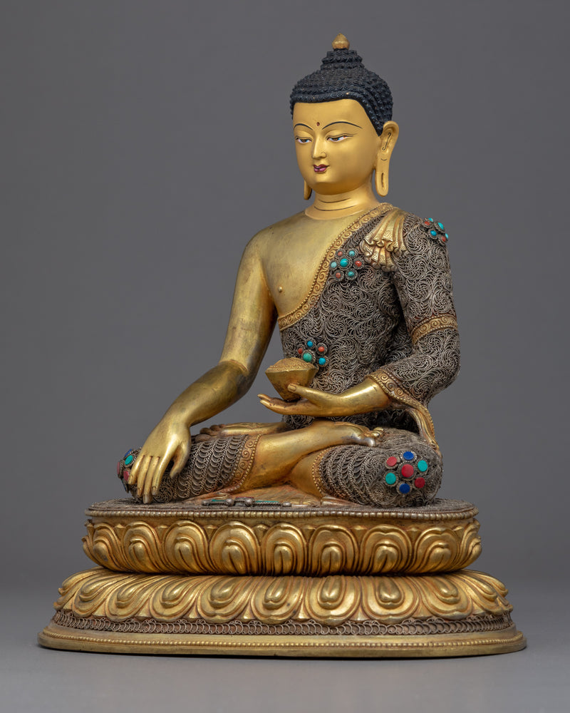 The Buddha Siddhartha Gautama |  Gold Plated Himalayan Art