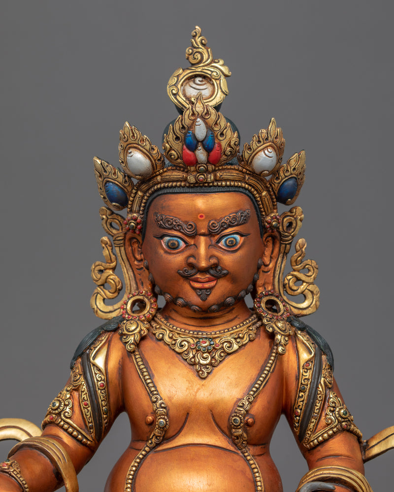 Wealth Deity Dzambhala Sculpture | Traditional Himalayan Art of Nepal