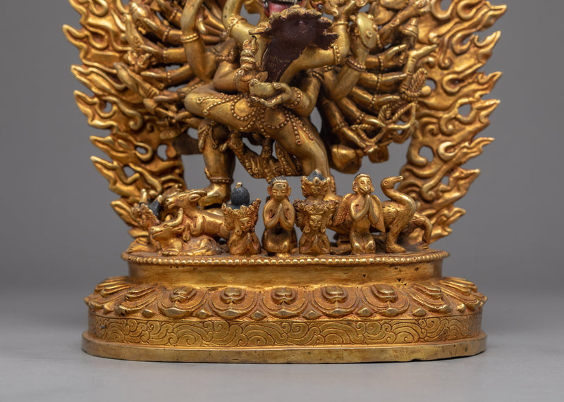 Yamantaka With Consort | Traditional Himalayan Sculpture