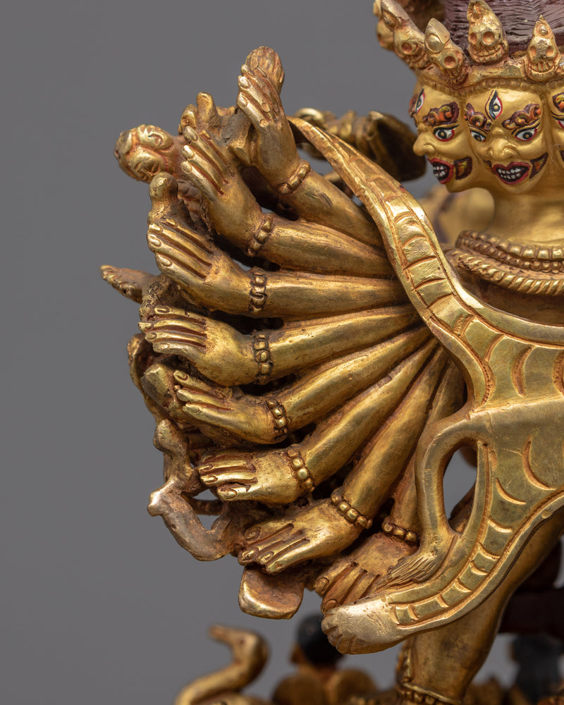 Yamantaka With Consort | Traditional Himalayan Sculpture