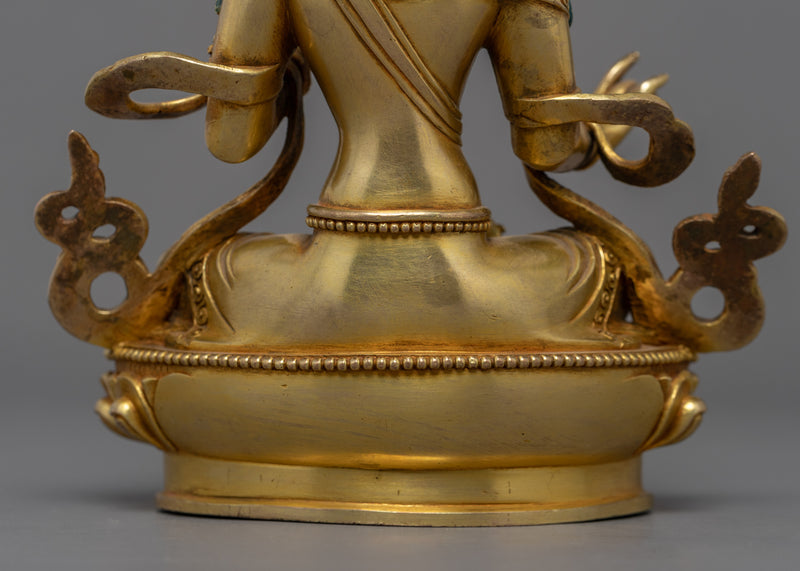 Saraswati Goddess Statue | 24K Gold Hand Carved Statue