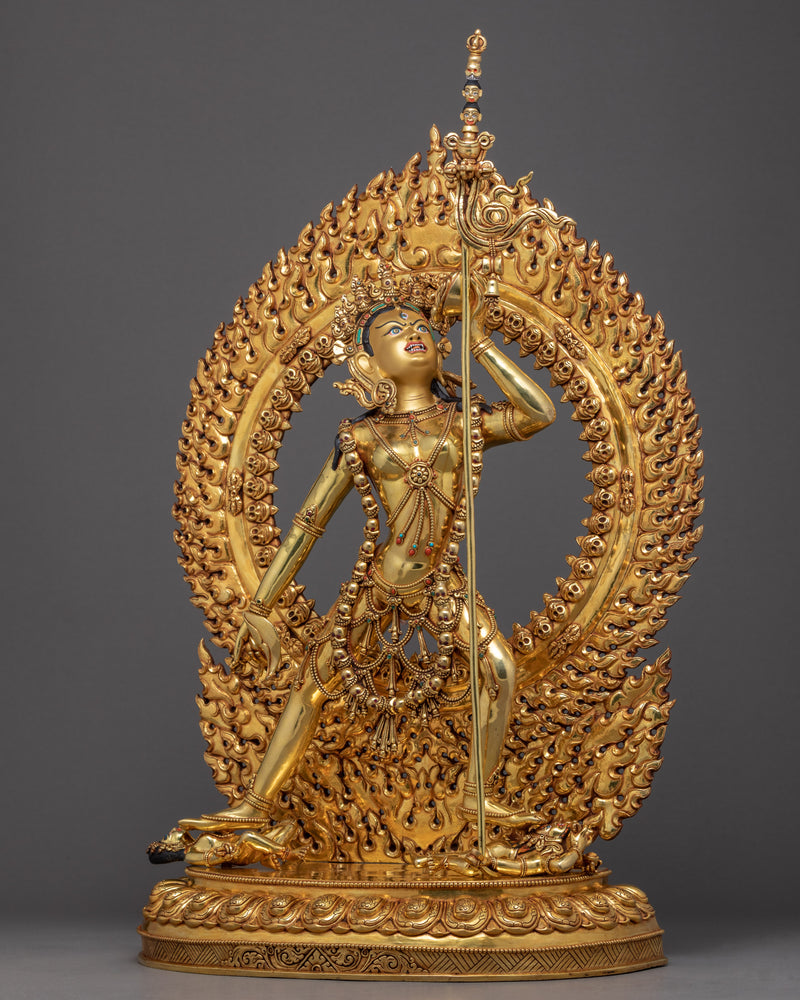 Vajrayogini Gold Sculpture | Handmade Buddhist Dakini Statue