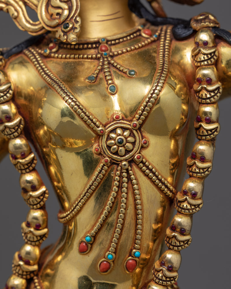 Vajrayogini Gold Sculpture | Handmade Buddhist Dakini Statue