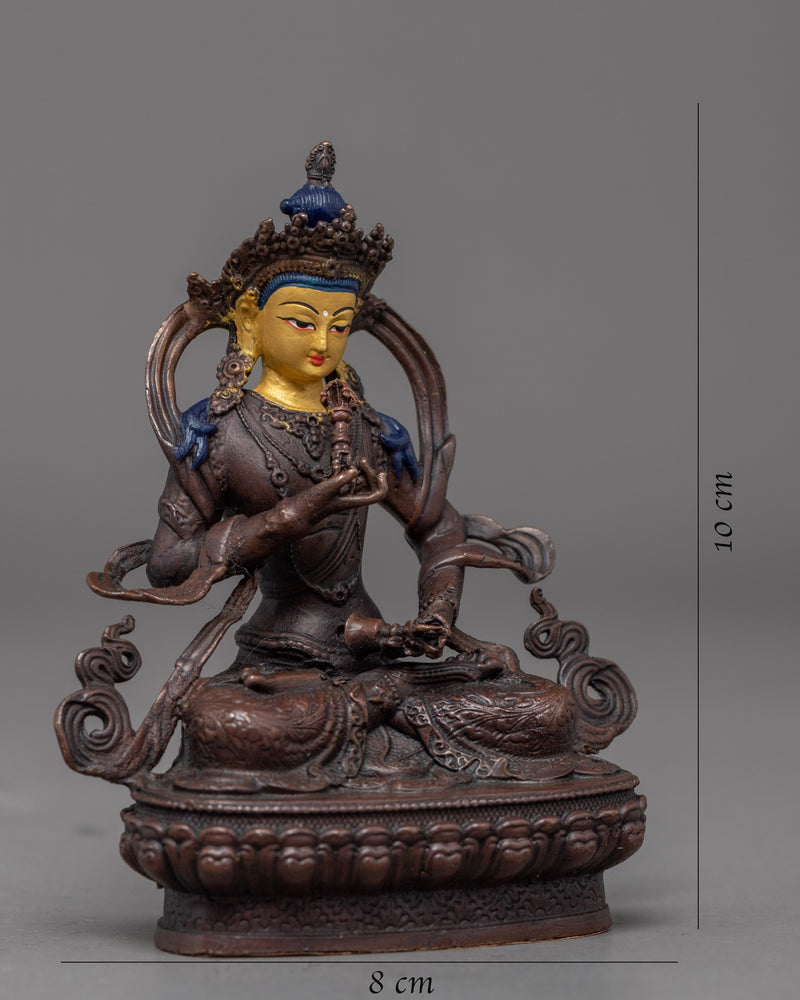 Vajrasattva Mini Copper Statue | Traditional Himalayan Art