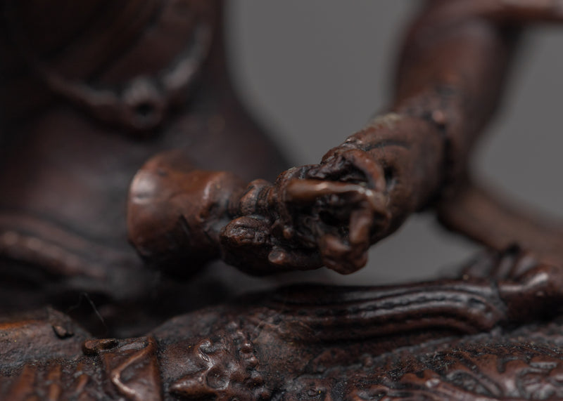 Vajrasattva Mini Copper Statue | Traditional Himalayan Art