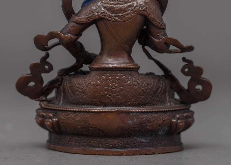 Vajrasattva Mini Copper Statue | Traditional Himalayan Art