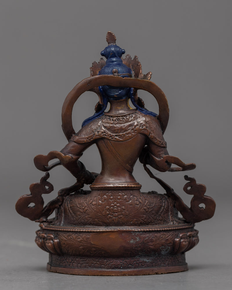 Vajrasattva Mini Copper Statue | Traditional Himalayan Art