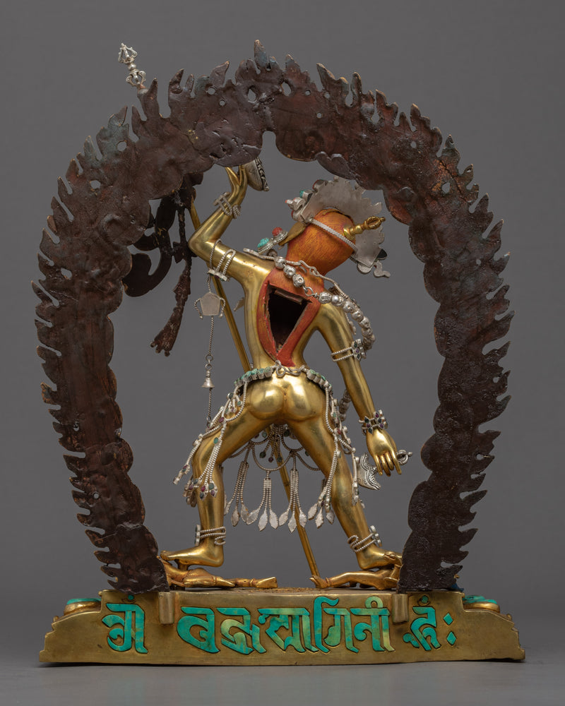 Dakini Vajrayogini Sculpture | Traditional Hand-carved Red Dakini