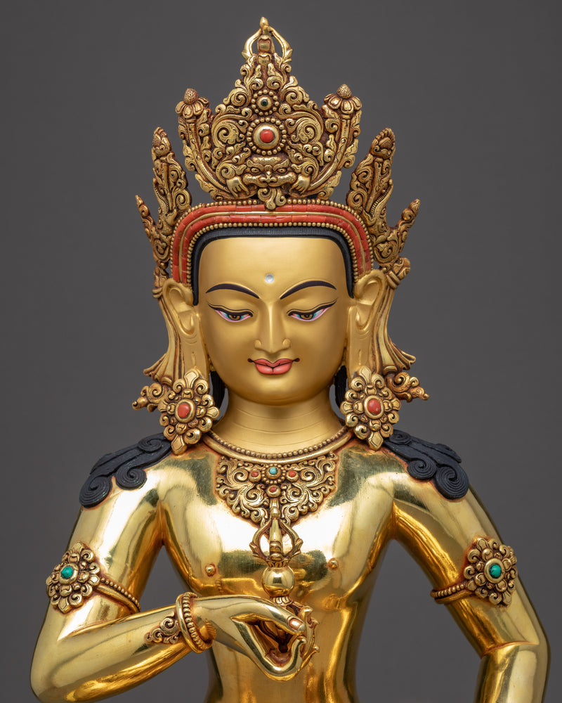 Dorje Sempa Statue | Traditionally Hand-Carved Buddhist Deity Sculpture