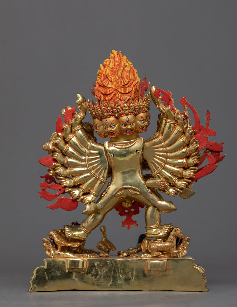 Yamantaka with consort Statue |  Handcrafted Buddhist Scuplture