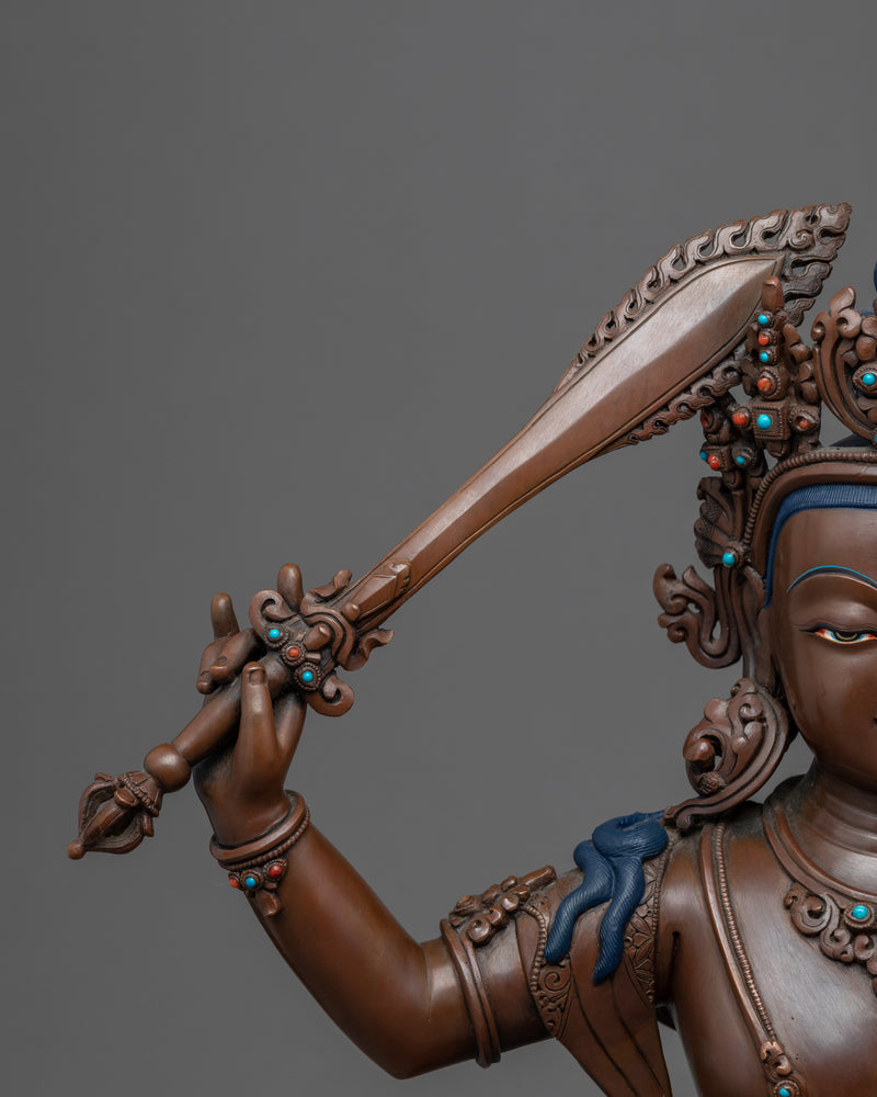 Manjushri Boddhisattva Statue | Handmade Buddhist Art