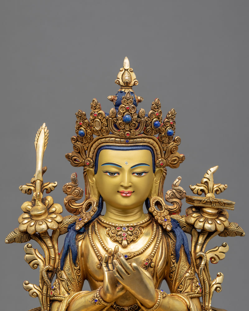 Manjushri Bodhisattva Of Wisdom Statue | Traditional Himalayan Art