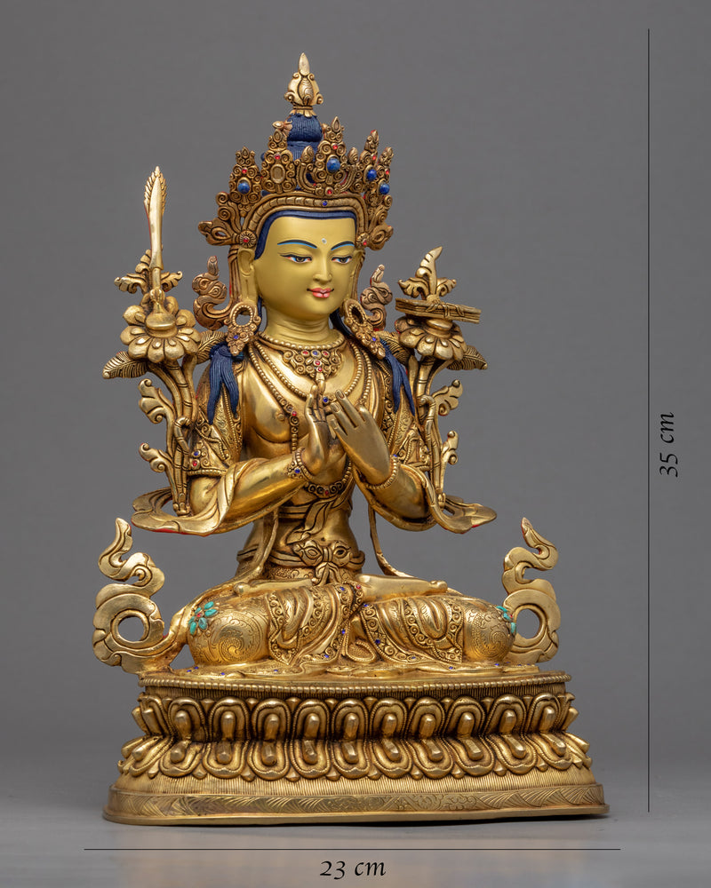 Manjushri Bodhisattva Of Wisdom Statue | Traditional Himalayan Art