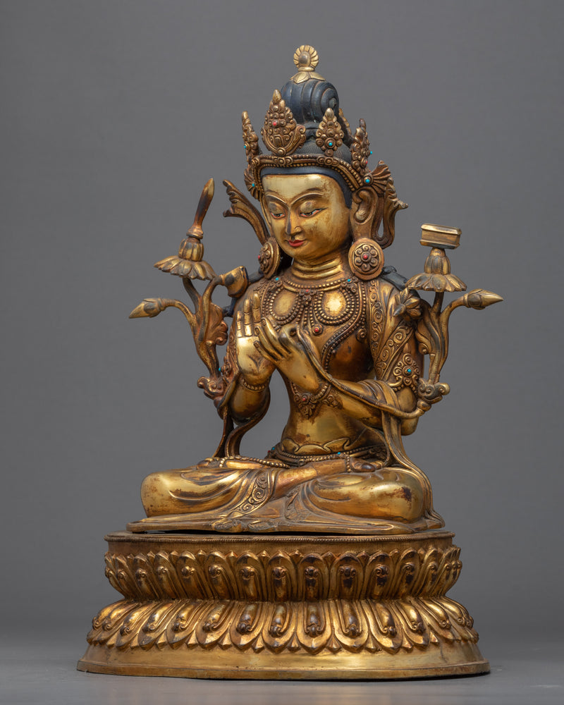 God Of The Wisdom Sculpture | Tibetan Bodhisattva Of Wisdom