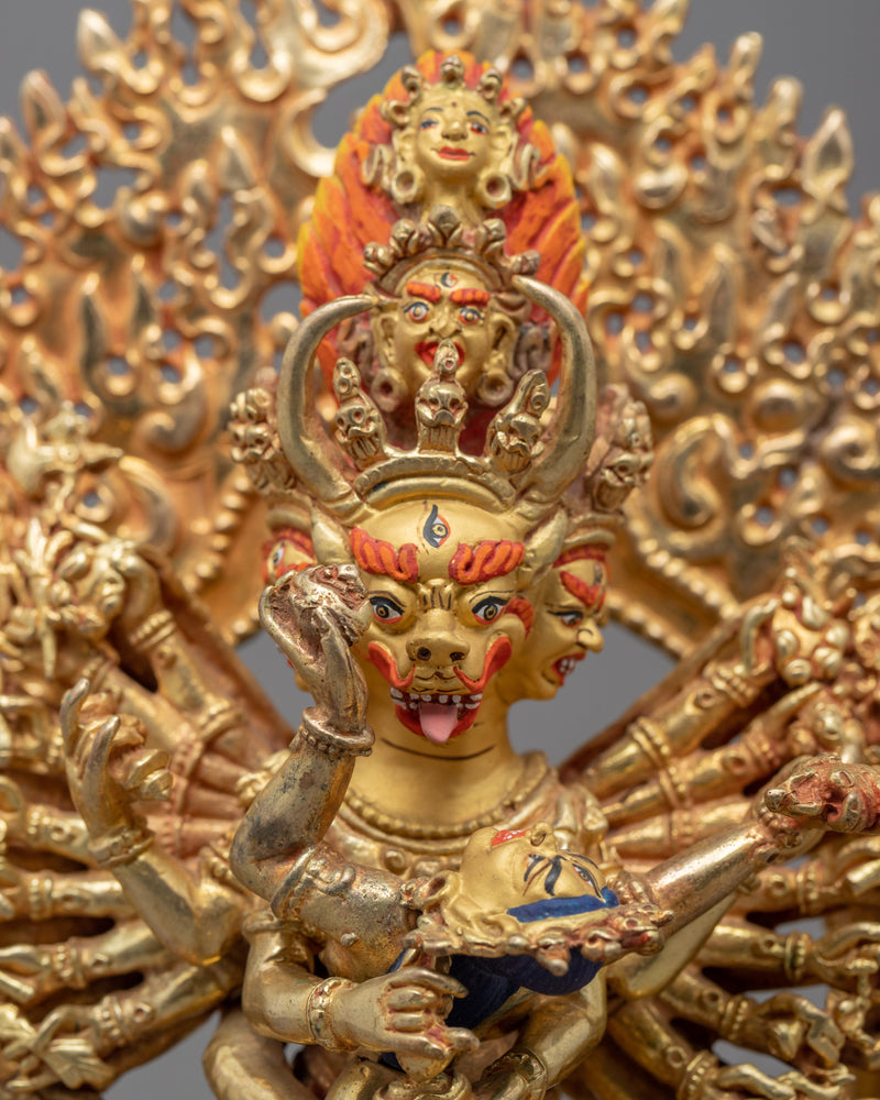 Yamantaka The Destroyer Of Death Statue | Yamantaka With Consort Sculpture