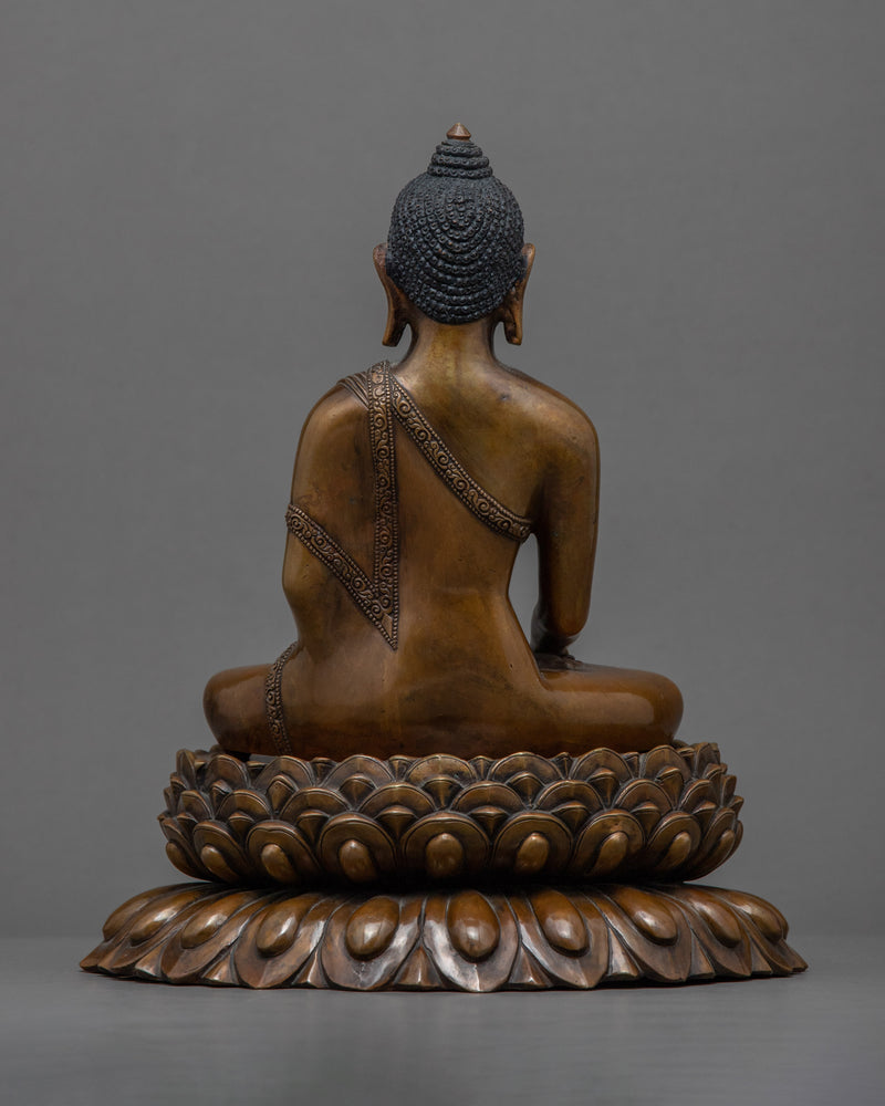 Antique Shakyamuni Buddha Statue Design | Himalayan Buddhist Sacred Art