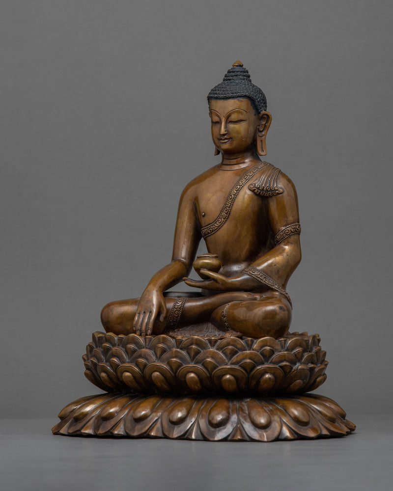 Antique Shakyamuni Buddha Statue Design | Himalayan Buddhist Sacred Art