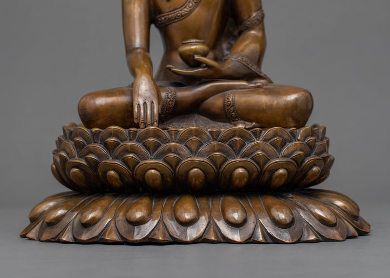 Antique Shakyamuni Buddha Statue Design | Himalayan Buddhist Sacred Art